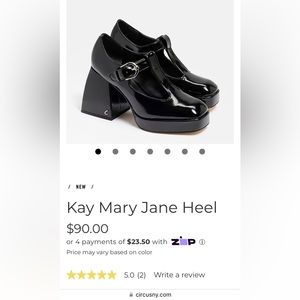 Circus by Sam Edelman black patent leather platform Kay Mary Janes, size 7